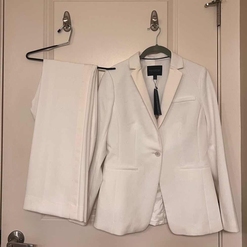 White two piece suit